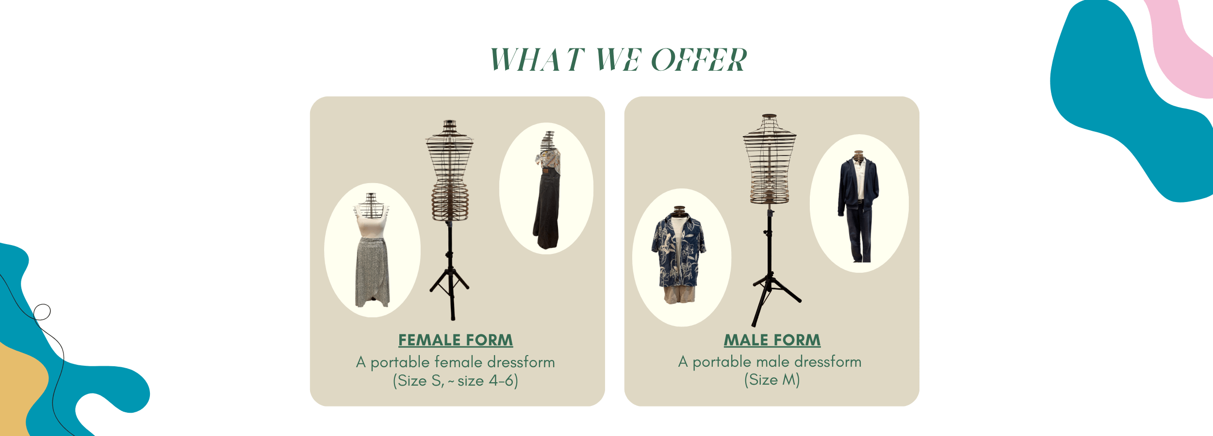 Male and Female portable mannequins