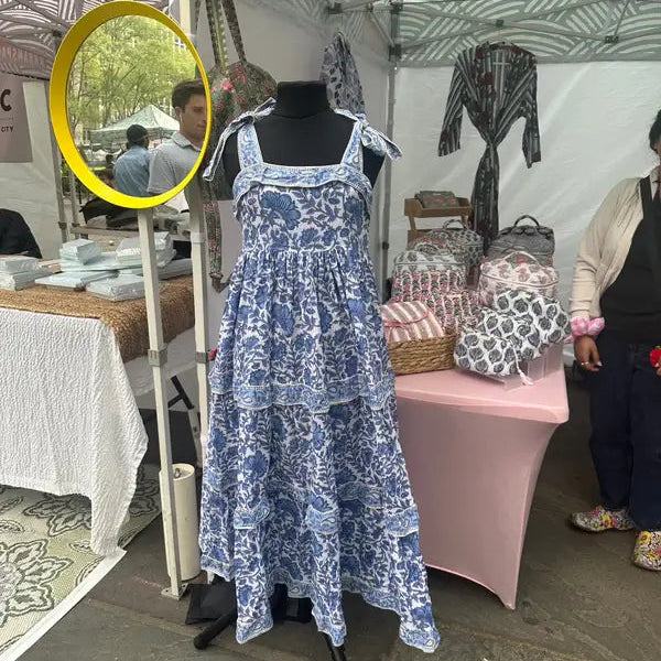 Nomad mannequin set up at a Bryant Park outdoor market booth